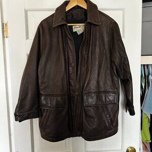 Vintage Eddie Bauer Brown Leather Jacket
